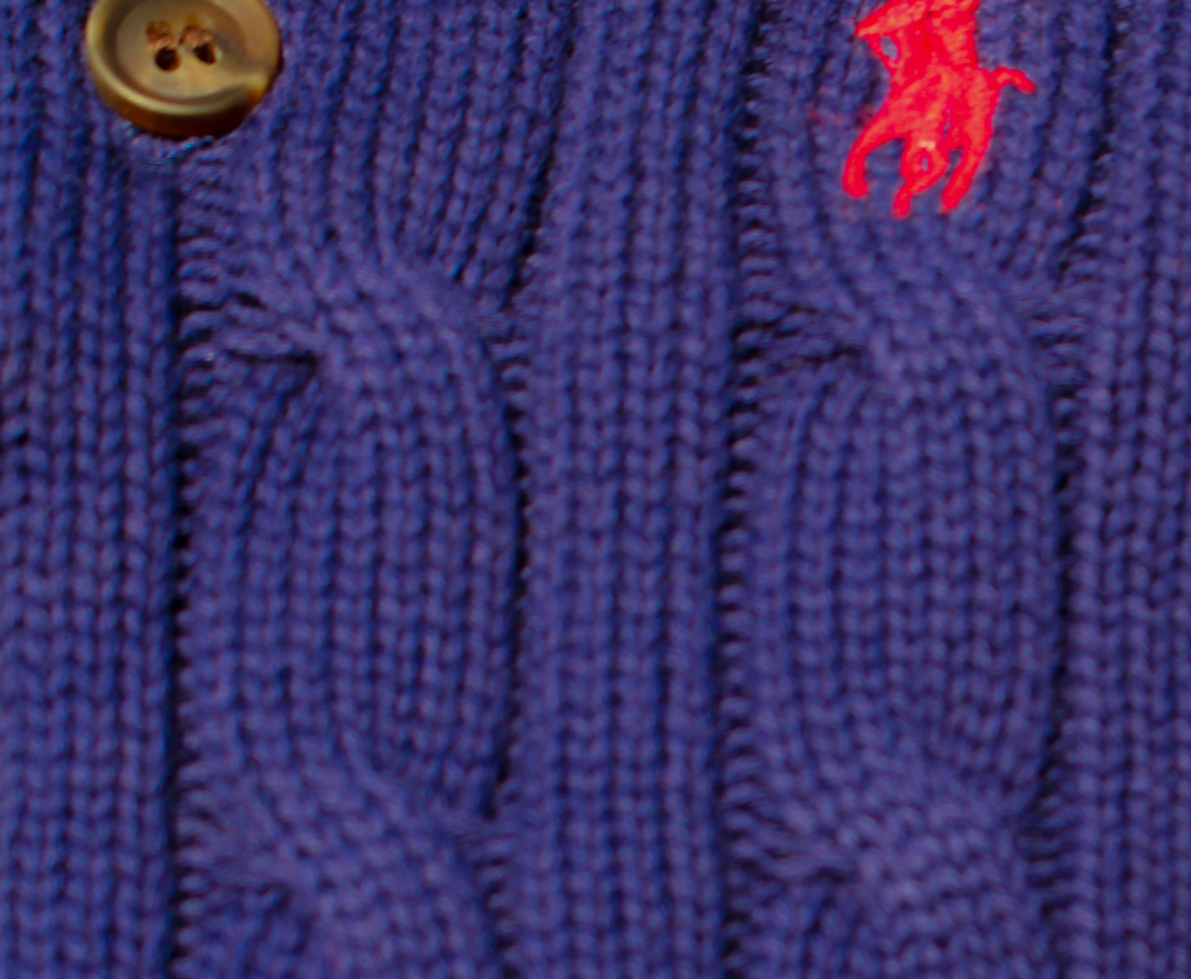 Cable Knit Polo Top