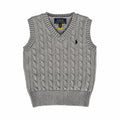 Classic Cable-Knit Grey Vest