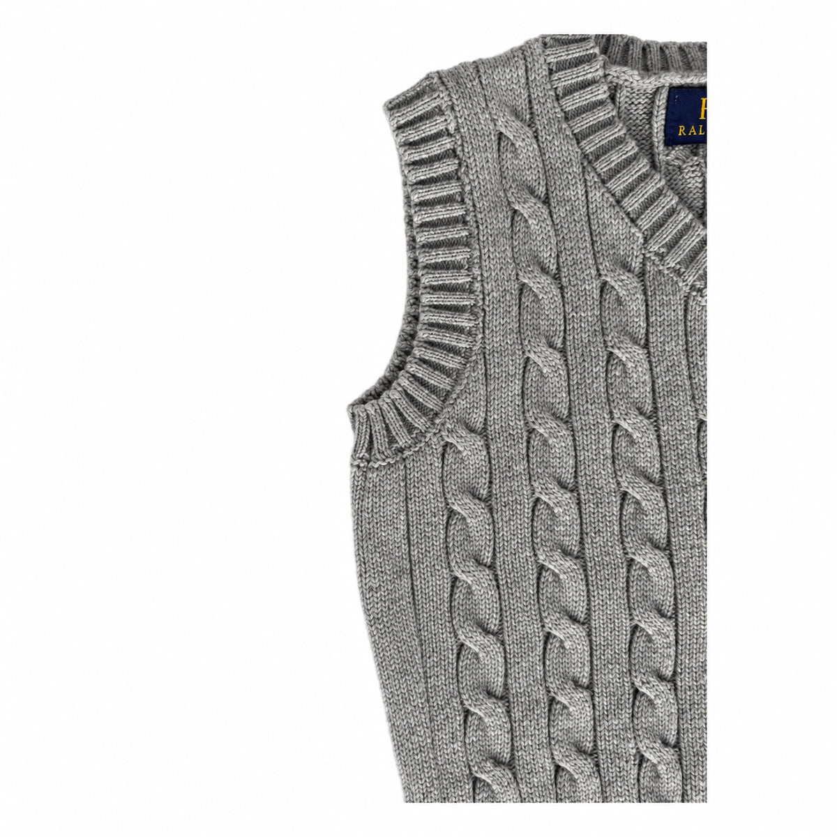 Classic Cable-Knit Grey Vest