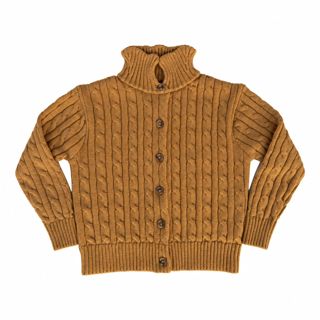 Classic Camel Cable Cardigan