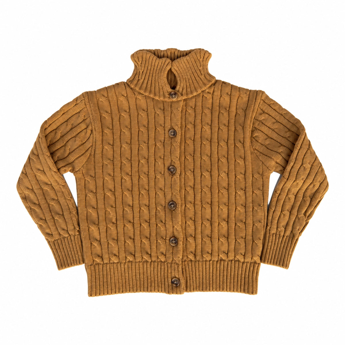 Classic Camel Cable Cardigan