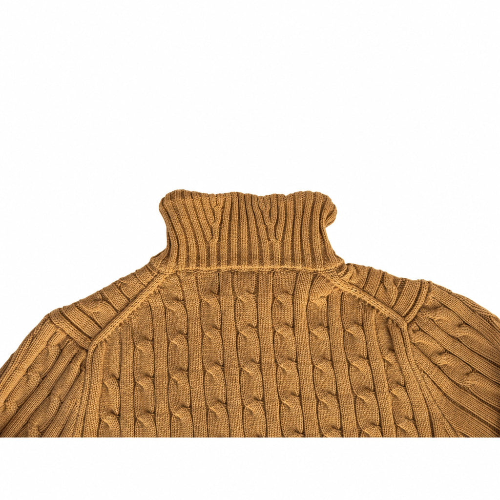 Classic Camel Cable Cardigan