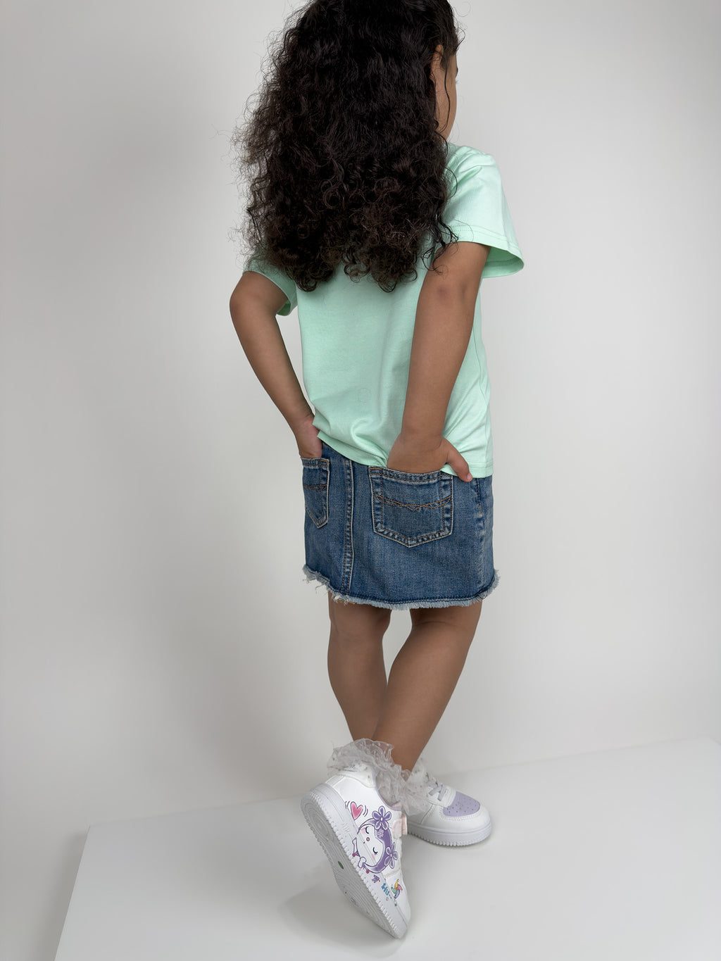 Frayed Denim Skirt