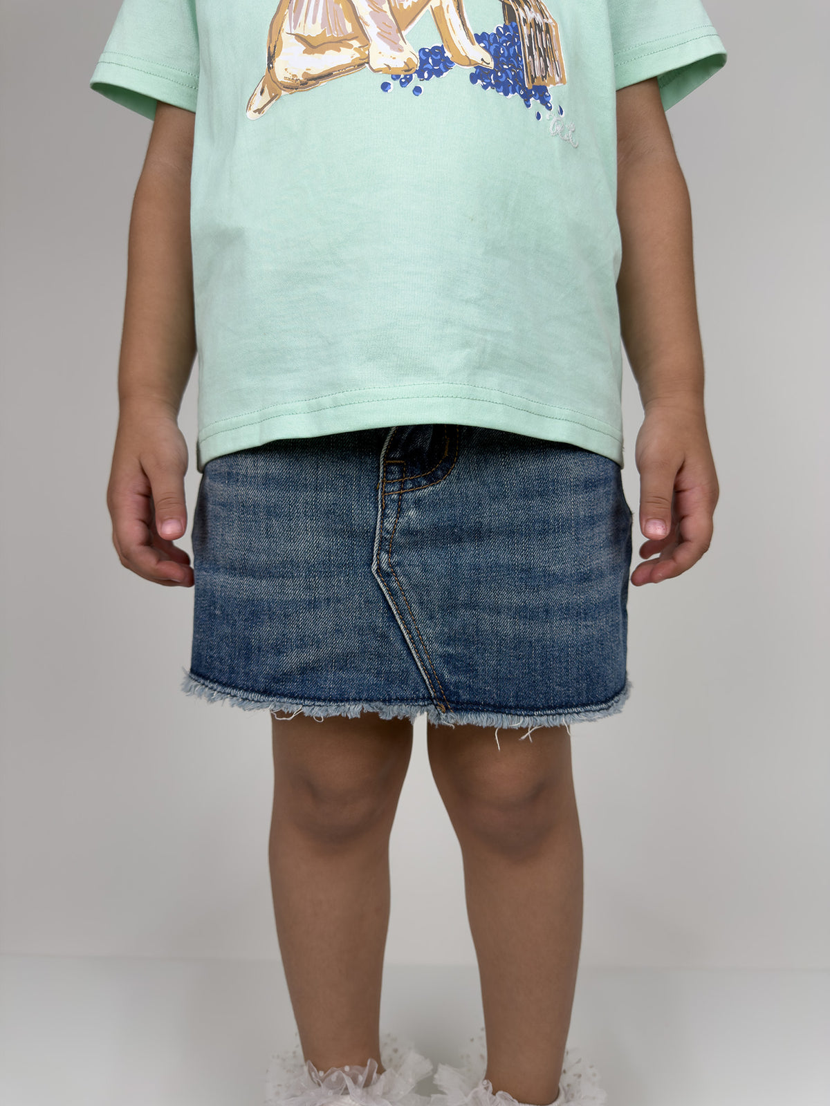 Frayed Denim Skirt