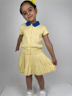 Cable Knit Polo Skirt Set