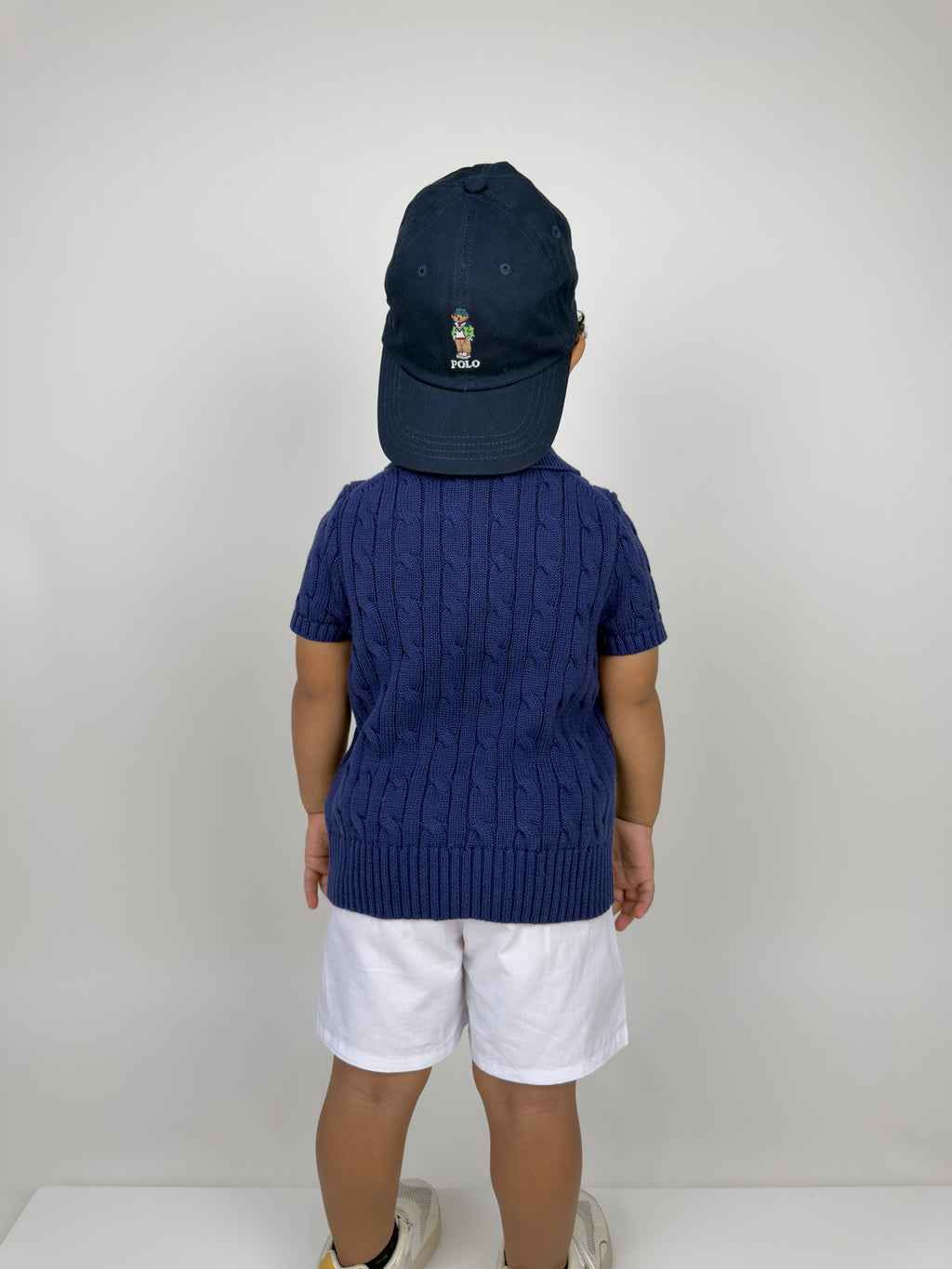 Cable Knit Polo Top