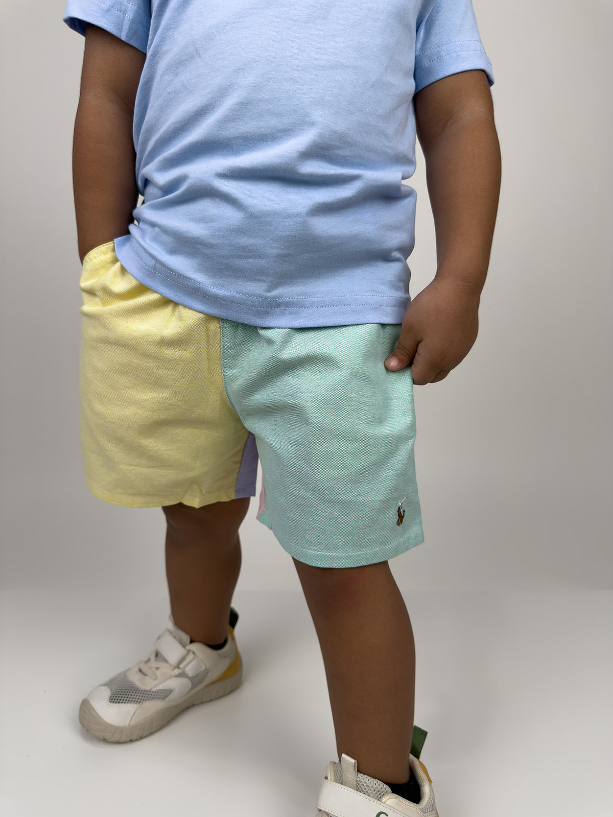 Color-block Oxford Shorts