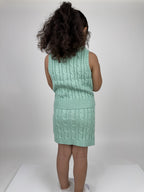 Sleeveless Cable-Skirt Set