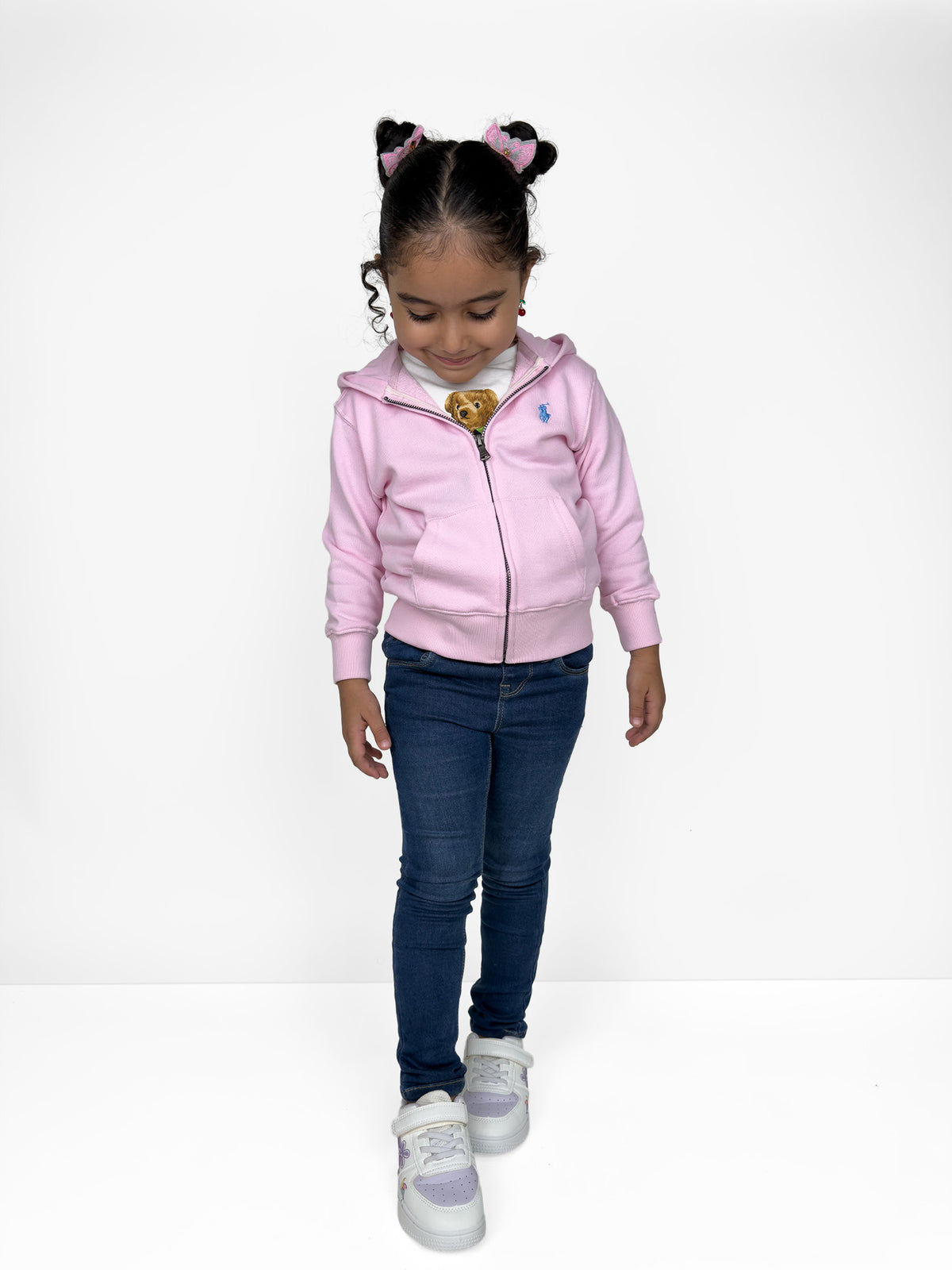 Pink Full-Zip Hoodie
