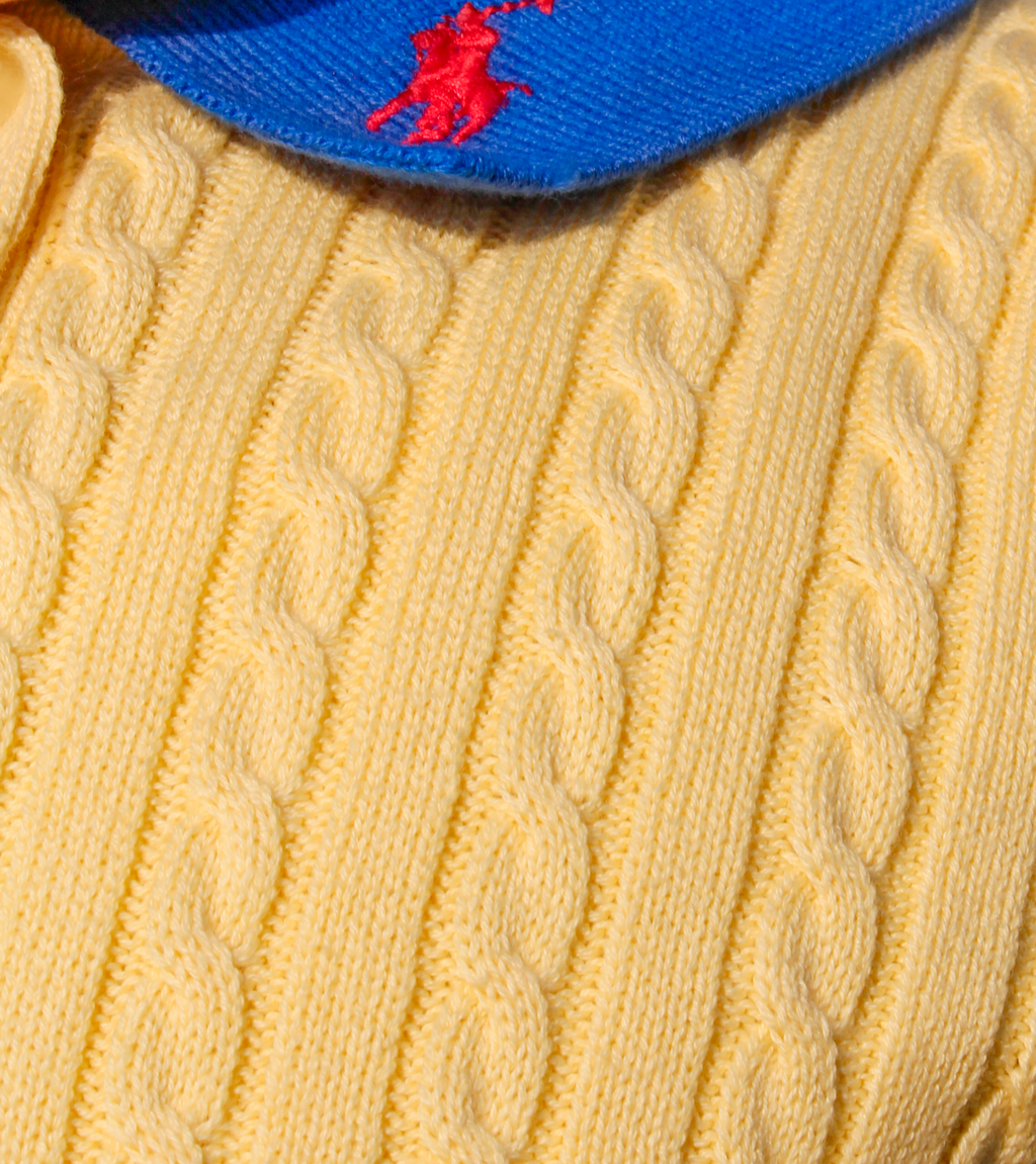Cable Knit Polo Skirt Set
