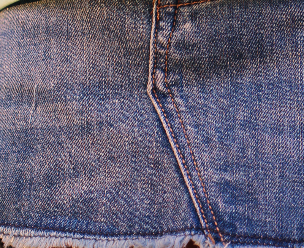 Frayed Denim Skirt