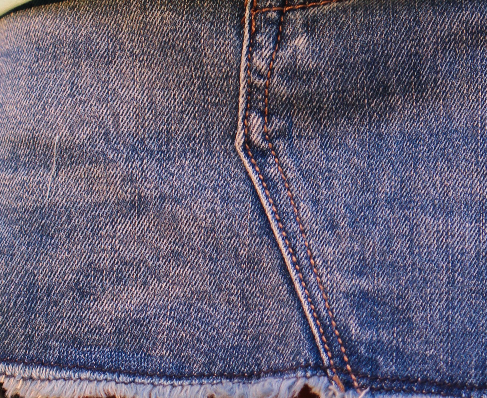 Frayed Denim Skirt
