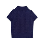 Cable Knit Polo Top