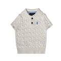Cable Knit Polo Top