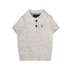 Cable Knit Polo Top