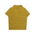 Cable Knit Polo Top