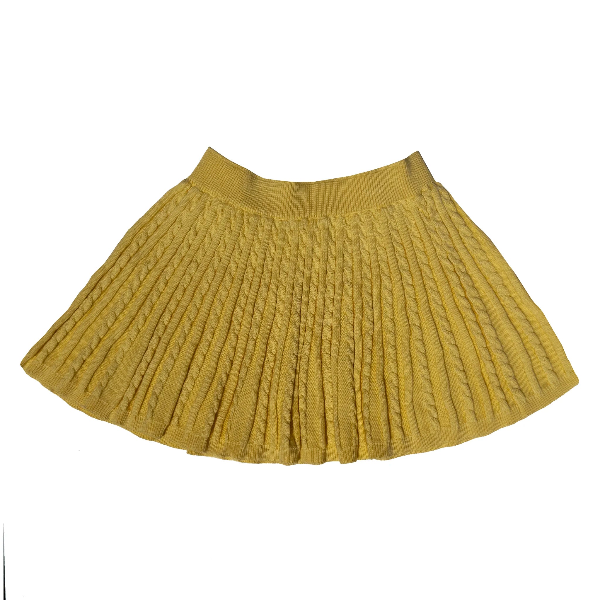 Cable Knit Polo Skirt Set