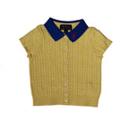 Cable Knit Polo Skirt Set