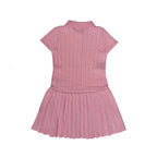Cable Knit Polo Dress