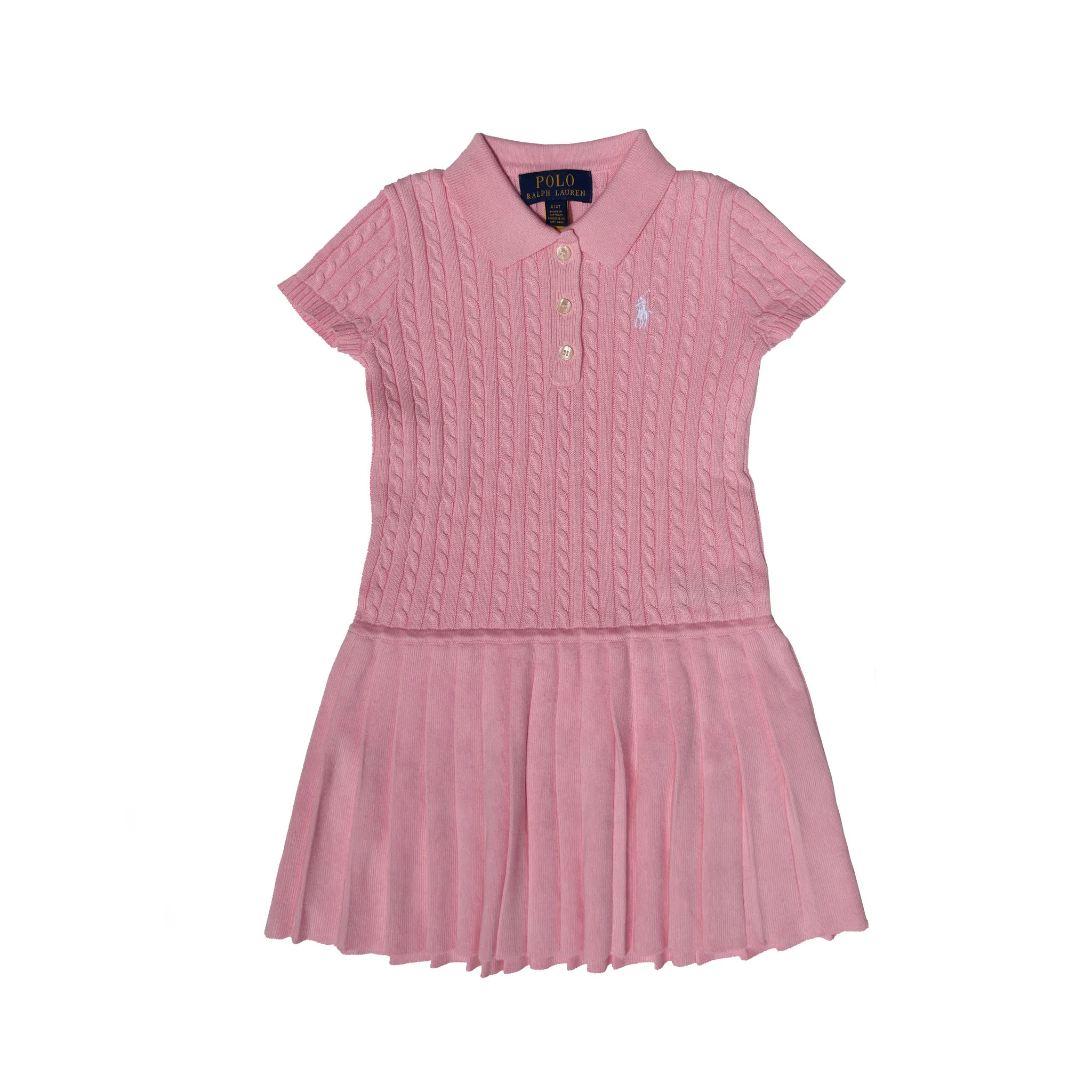 Cable Knit Polo Dress