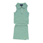 Sleeveless Cable-Skirt Set